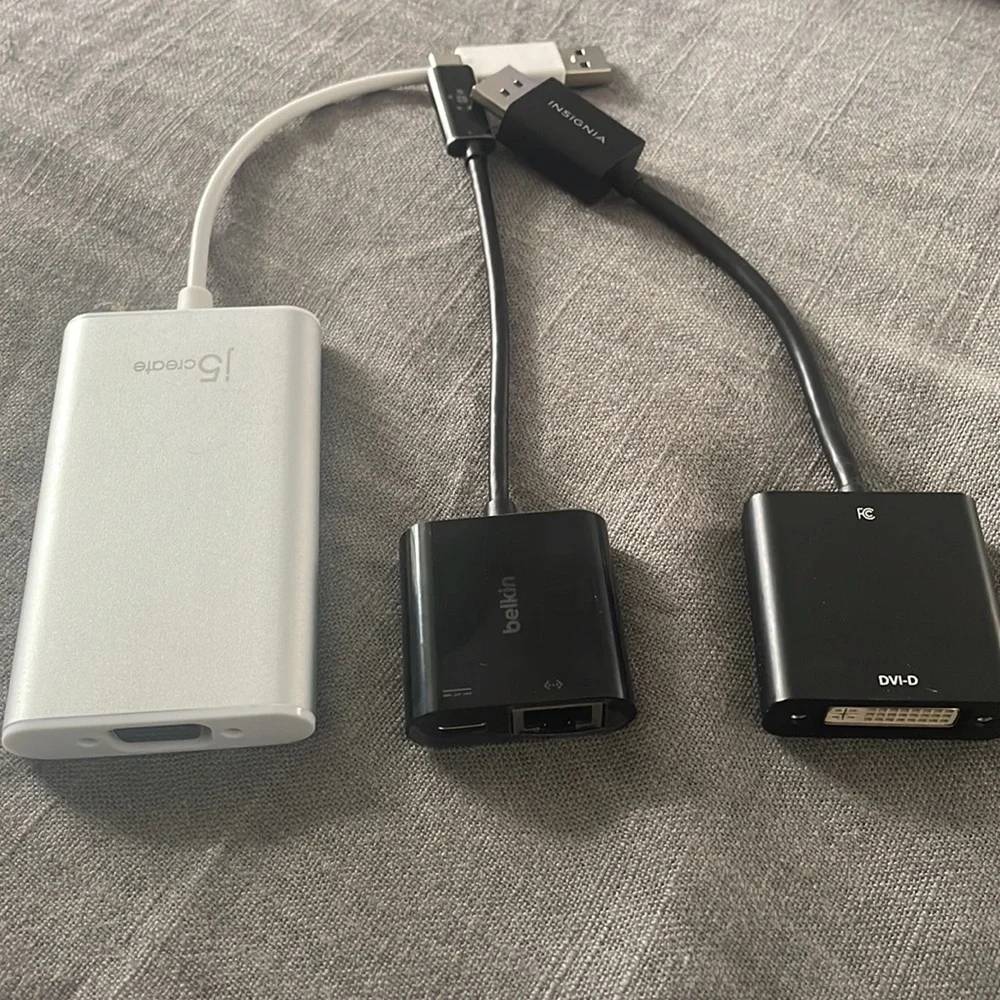 J5create, Insignia and Belkin adapters.